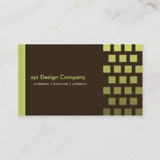 Modern custom Chocolate/Lime Business Card