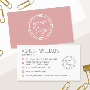 Modern Custom Colour Logo Professional Elegant Pin Business Card