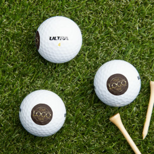 Modern Custom Company Business Logo Brown Branded  Golf Balls