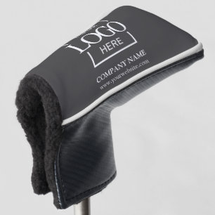 Modern Custom Company Business Logo Grey Branded Golf Head Cover