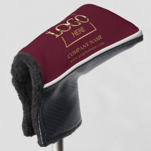 Modern Custom Company Business Logo Red Branded  Golf Head Cover