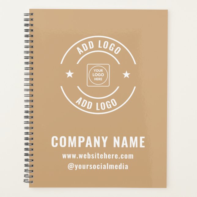 Modern Custom Company Logo Branding Planner (Front)