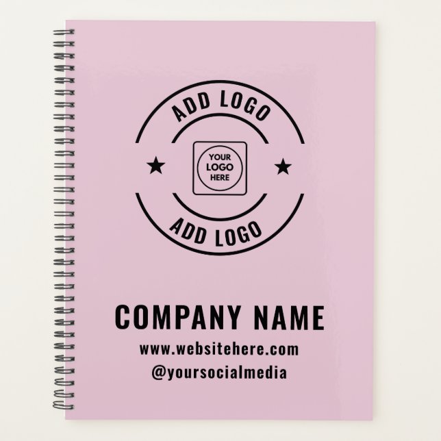 Modern Custom Company Logo Branding Planner (Front)