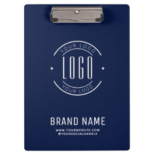 Modern custom company logo business branded clipboard