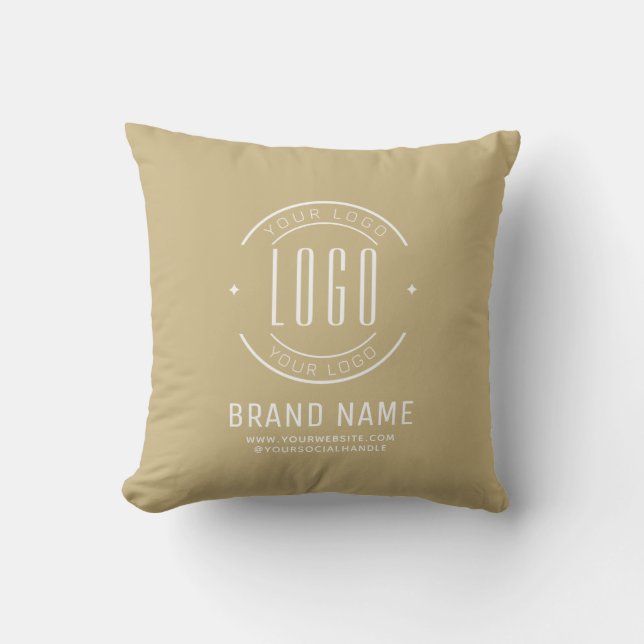 Modern custom company logo business branded cushion (Front)