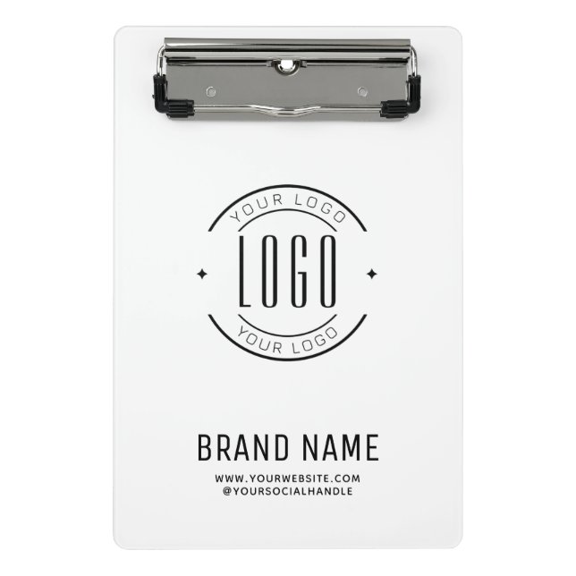 Modern custom company logo business branded mini clipboard (Front)