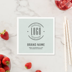 Modern custom company logo business branded napkin