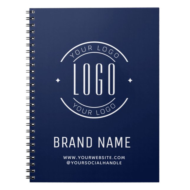 Modern custom company logo business branded notebook (Front)