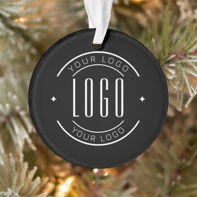 Modern custom company logo business branded ornament (Tree)