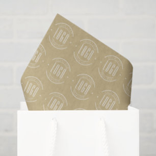 Modern custom company logo business branded tissue paper