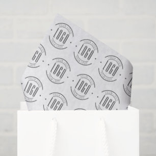 Modern custom company logo business branded tissue paper