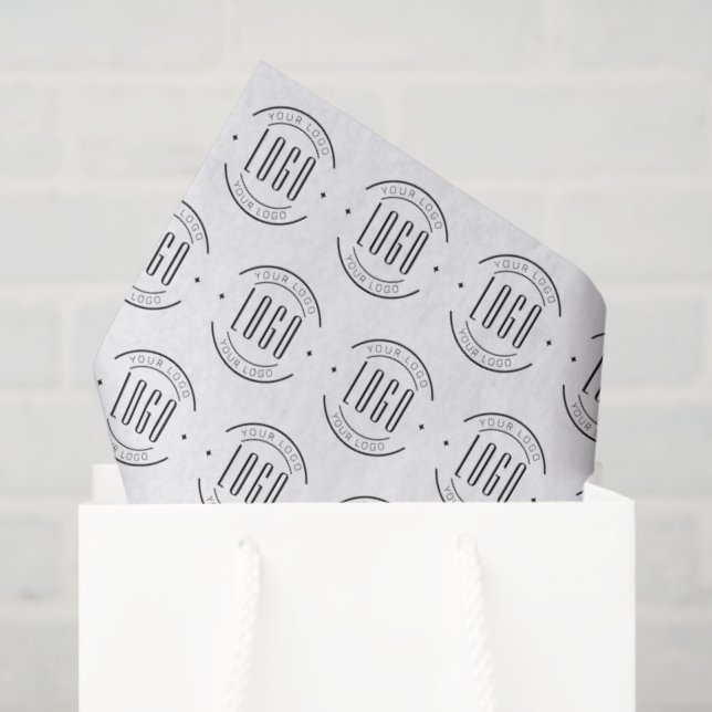 Modern custom company logo business branded tissue paper (Gift Bag)