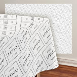 Modern Custom Company Logo Business Promotional Tablecloth<br><div class="desc">Your custom corporate logo on a white tablecloth in a repeat pattern,  great for small business promotional networking events,  expos or educational school experiences,  science fairs,  office parties,  or street fairs! Feel free to change the background colour in the design tool at the bottom of the personalisation tab.</div>