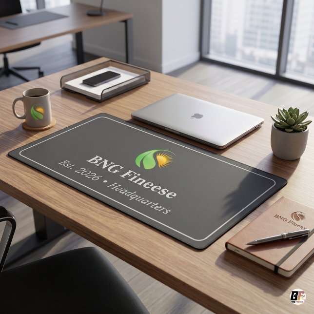 Modern Custom Corporate Business Logo Headquarters Desk Mat (Creator Uploaded)