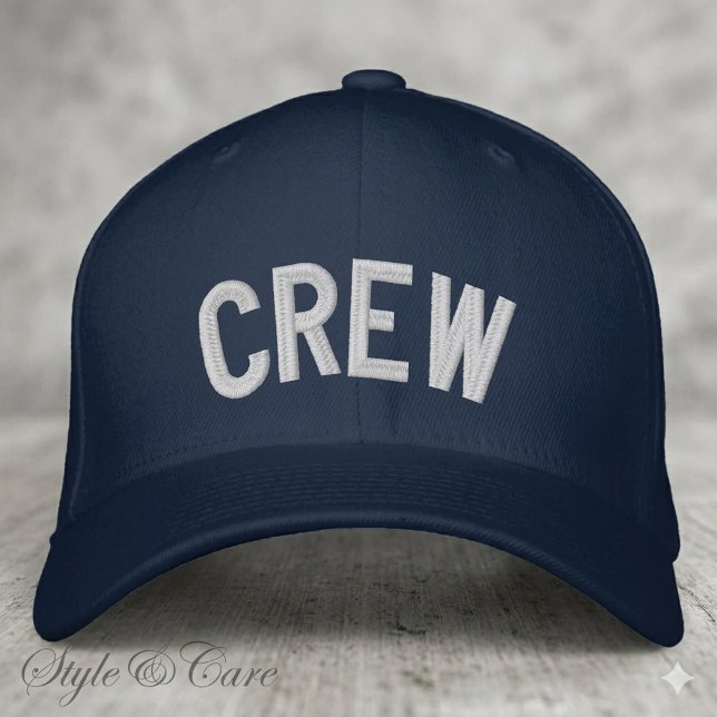 Modern Custom CREW Text Embroidered Hat (Modern Custom CREW Text Embroidered Baseball Cap)