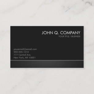 Modern Custom Dark Business Card - Charcoal Grey