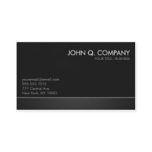 Modern Custom Dark Business Card - Charcoal Grey