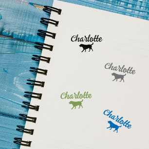 Modern Custom Dog Signature Rubber Stamp