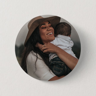 Modern Custom Double Sided Two Full Photo 6 Cm Round Badge