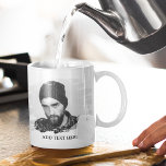 Modern Custom Etched Photo Effect Coffee Mug<br><div class="desc">This simplistic personalised photo mug, featuring an etched photo effect with the option to add text, will make the perfect gift for any occassion, funeral, fun raising event, wedding, birthday, fathers day, christmas and valentines day. The font style, size and colour can be changed after personalising by clicking on the...</div>