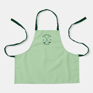 Modern Custom Funny Golf Lover Green Text Apron