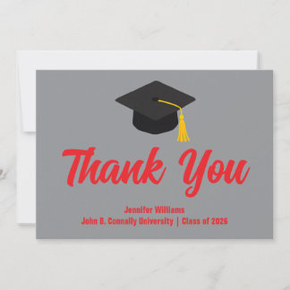 Modern Custom Graduate Thank You Card
