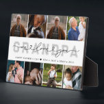 Modern Custom GRANDPA Father’s Day Photo Collage Plaque<br><div class="desc">A photo keepsake gift for your GRANDPA featuring a modern cool font of GRANDPA overlayed with soft handwritten heart script saying “we love you”. It has 8 photos and a text you can personalise. Perfect as a gift for Father’s Day or even holidays. ( Photo courtesy of Kelly Sikkema and...</div>