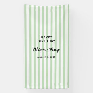 Modern Custom Happy Birthday First Birthday Party  Banner