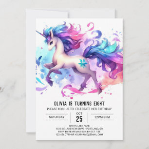 Modern Custom Horse Birthday Invitation