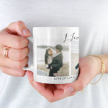 Modern Custom I Love You Mum | 3 Photo Coffee Mug<br><div class="desc">Ths stylish modern 3 photo coffee mug is the perfect gift for your mum, step mum or grandma for mothers day. The mug features the text 'I LOVE YOU MOM, LOTS OF LOVE, HUGS & KISSES XOXOXO', personalised with your name, plus 3 of your favourite family pictures. The text is...</div>