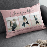 Modern Custom I Love You Mum | 3 Photo Lumbar Cushion<br><div class="desc">Ths stylish modern 3 photo scatter cushion is the perfect gift for your mum, step mum or grandma for mothers day. The pillow features the text 'I LOVE YOU MOM, LOTS OF LOVE, HUGS & KISSES XOXOXO', plus 3 of your favourite family pictures the back of the cushion has hearts...</div>