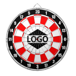 Modern Custom Image on Red & White Dartboard