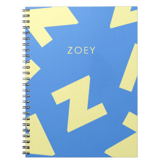 Modern Custom Initial, Personalised Letter & Name Notebook
