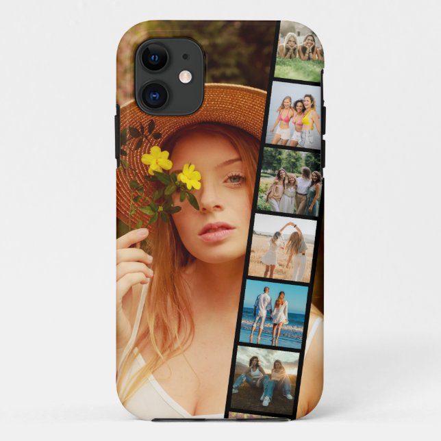 Modern Custom Insta Photo Collage Film Strip  Case-Mate iPhone Case (Back)