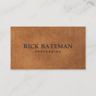 Modern Custom Leather Business Card