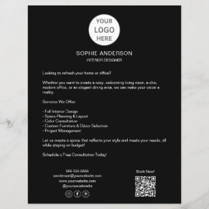 Modern Custom Logo Black Professional Business Flyer
