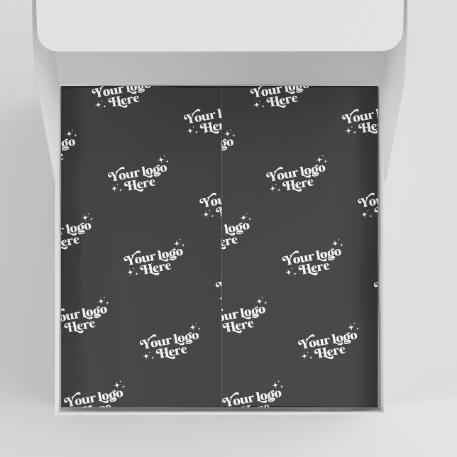 Modern Custom Logo Branded Packaging Black  Tissue Paper (Creator Uploaded)