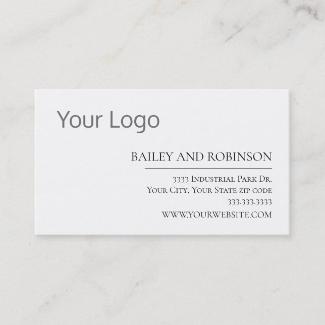 Modern Custom Logo Business Card (Front)