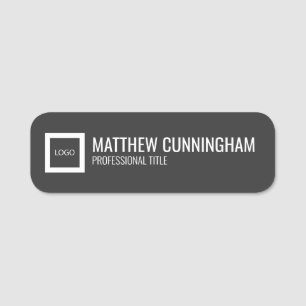 Modern Custom Logo Employee Name Job Title Tag