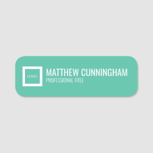 Modern Custom Logo Employee Name Job Title Tag