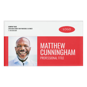 Modern Custom Logo Employee Name Name Tag