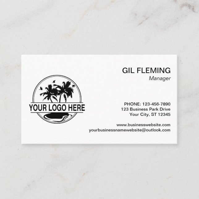 Modern Custom Logo Minimalist Business Card (Front)
