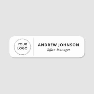 Modern Custom Logo Office Manager Name Tag