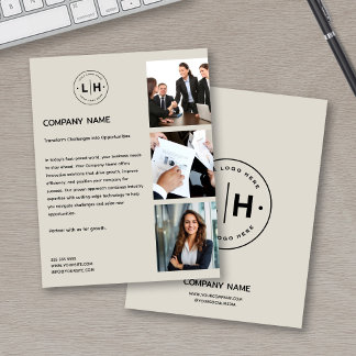 Modern Custom Logo Photo Professional Business Flyer