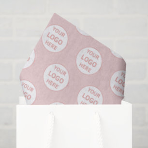 Modern Custom Logo Pink Business Tissue Paper