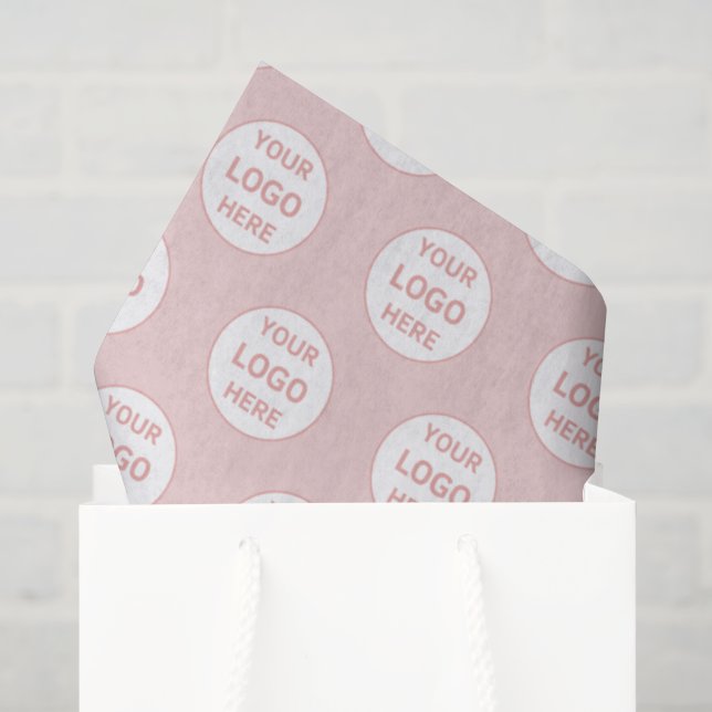 Modern Custom Logo Pink Business Tissue Paper (Gift Bag)