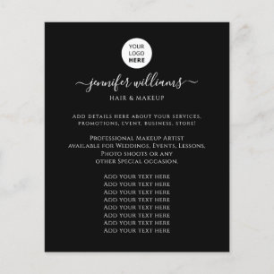 Modern Custom Logo Promotional Black Minimalist Flyer