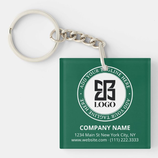 Modern Custom Logo QR Code Business Promotional Key Ring (Front)