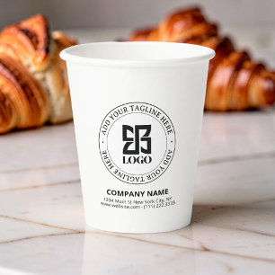 Modern Custom Logo Small Business Promotional Paper Cups