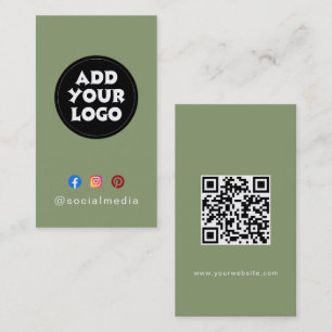 Modern Custom logo Social Media QR code website Business Card